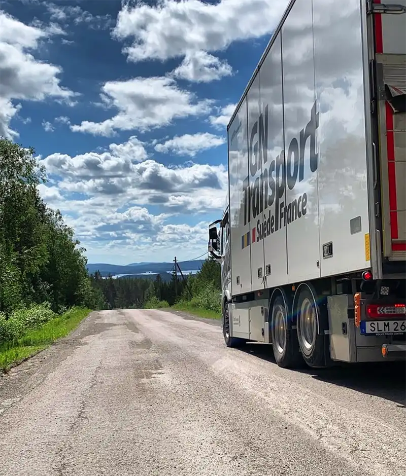 camion de transport intérieur en Suède